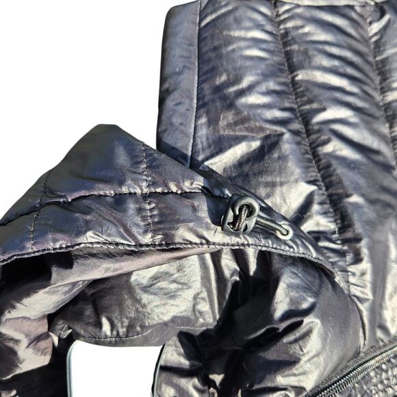 LANDS END WOMENS DOWN PUFFER COAT JACKET LONG HOODED WINTER QUILTED PARKA 2XL P - Picture 4 of 9